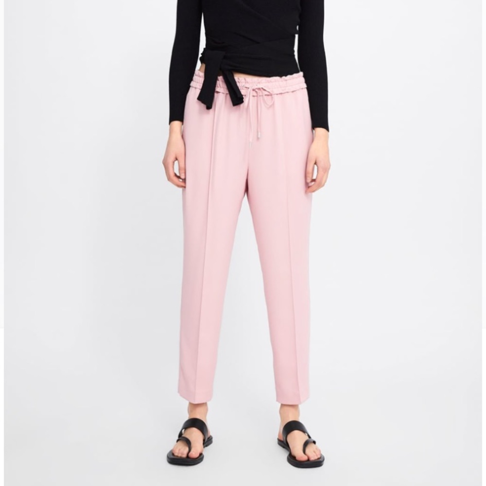 Zara pink jogger trousers